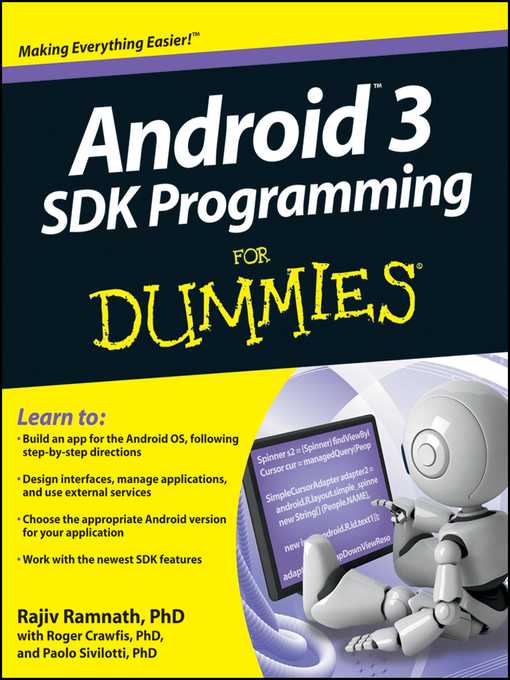 Title details for Android 3 SDK Programming For Dummies by Rajiv Ramnath - Available